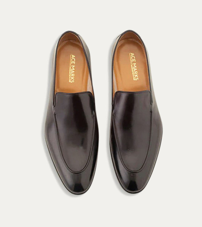 Noah Apron Front Loafer in Black - Ace Marks