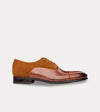 Brown Suede and Brown Leather Lace-Up Dress Shoe - Ace Marks