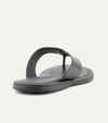 Oceanio Thong Sandals In Black Leather - Ace Marks