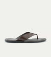 Oceanio Thong Sandals In Brown Leather - Ace Marks