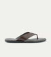 Oceanio Thong Sandals In Brown Leather - Ace Marks
