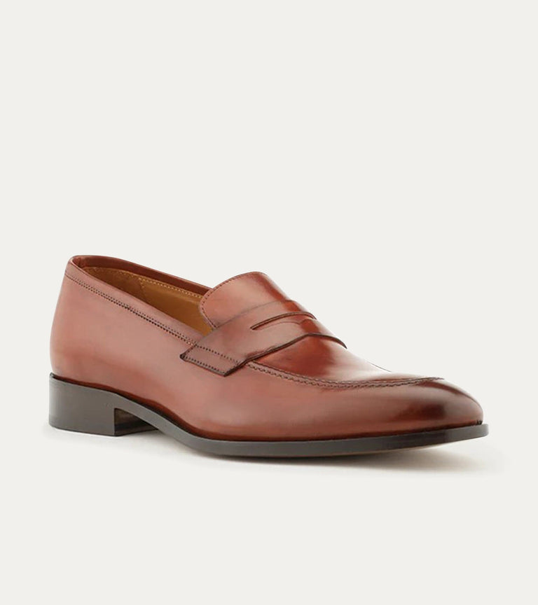 Penny Loafer Cognac Antique - Ace Marks