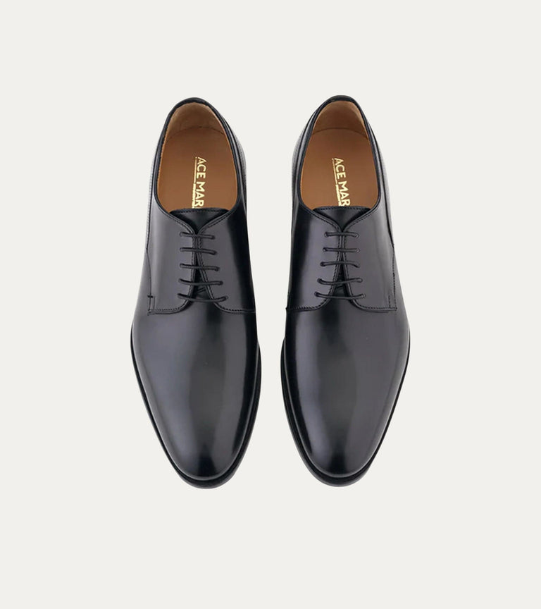 Plain Toe Blucher Black Antique - Ace Marks