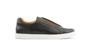 Elastic Slip On Sneaker In Black Leather
