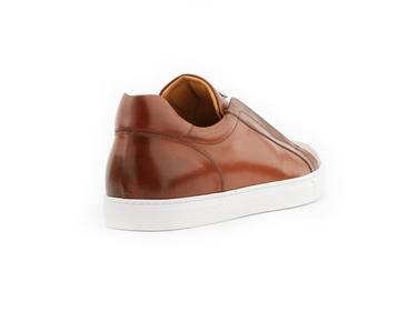 Elastic Slip On Sneaker In Cognac Nicol - Ace Marks