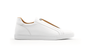 Elastic Slip On Sneaker In White Leather