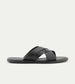 Sandalo Leather Slide Sandals In Black - Ace Marks