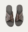 Sandalo Leather Slide Sandals In Brown - Ace Marks