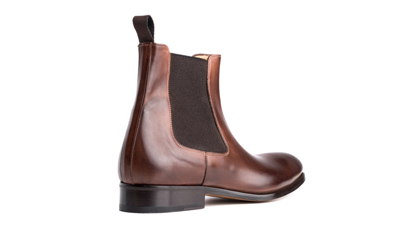 luxury brown leather chelsea boot