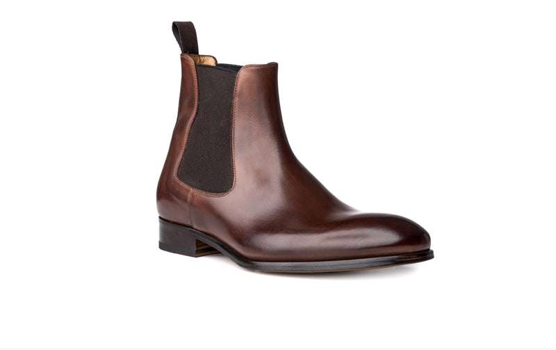 italian brown leather chelsea boot