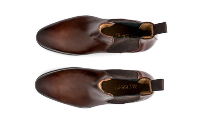 brown leather chelsea boot ace marks