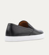 Slip On Sneaker In Black Leather - Ace Marks