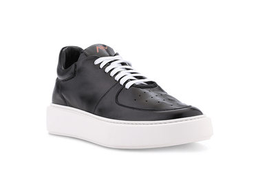 Lightweight Travel Sneaker in Black Leather - Ace Marks