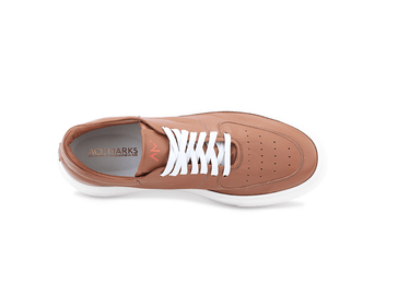Lightweight Travel Sneaker in Brown Leather - Ace Marks