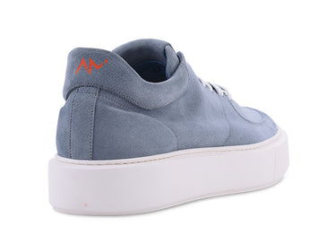 Lightweight Travel Sneaker in Light Blue Suede - Ace Marks