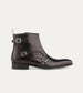 Tristan Triple Monkstrap Boot in Black - Ace Marks