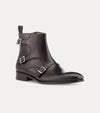 Tristan Triple Monkstrap Boot in Black - Ace Marks
