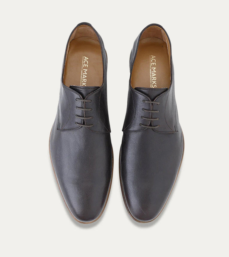 Travel Derby in Dark Brown Buffalo - Ace Marks