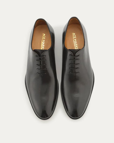 Wholecut Oxford Plain Toe Black Antique - Ace Marks
