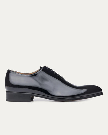 Wholecut Oxford Plain Toe Black Patent - Ace Marks
