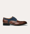 Wingtip Brown Antique & Blue Suede - Ace Marks