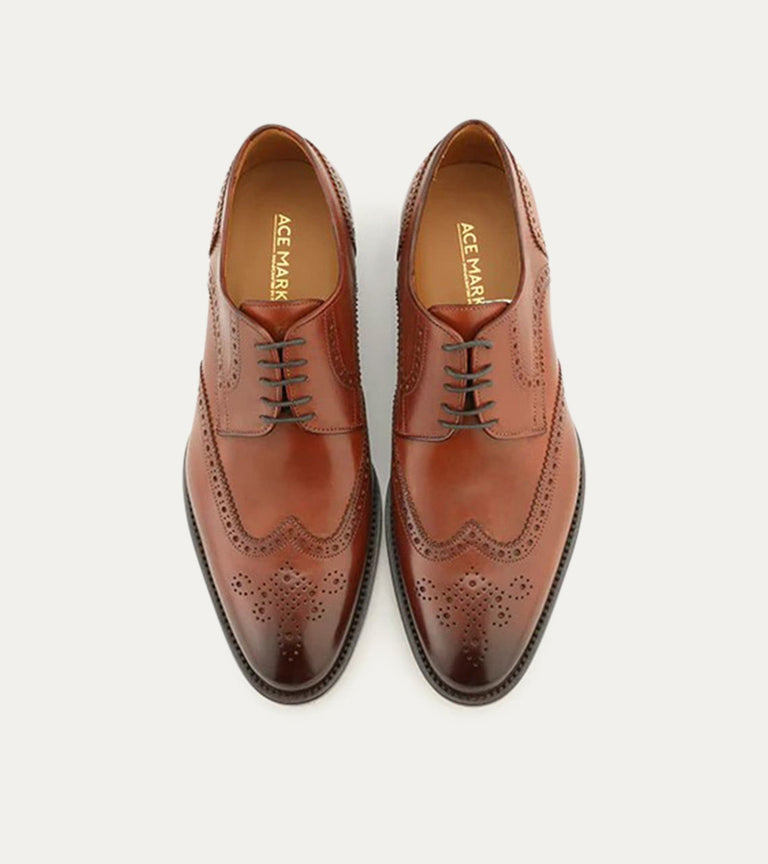 Wingtip Cognac Antique - Ace Marks