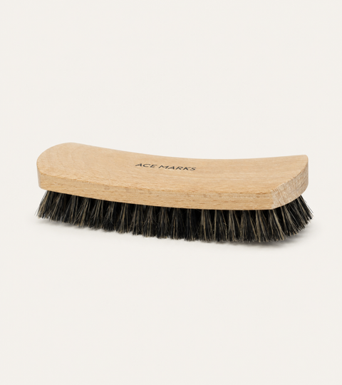 Curved Horsehair Shoe Shine Brush
