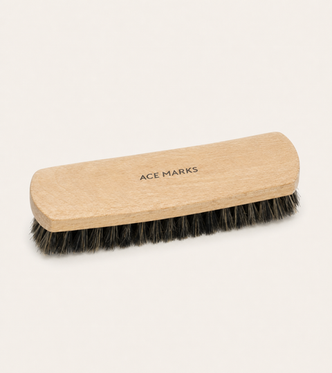 Curved Horsehair Shoe Shine Brush