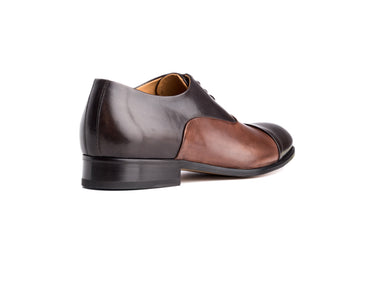 brown antique italian oxford dress shoe