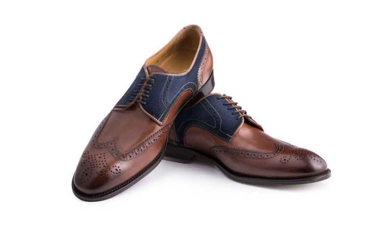 acemarks brown italian derby shoe