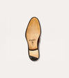 Beige sole of men's brown Italian leather and blue suede accent oxford brogue lace-up dress shoe