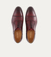Men's Italian brown leather lace up dress shoes with half brogue