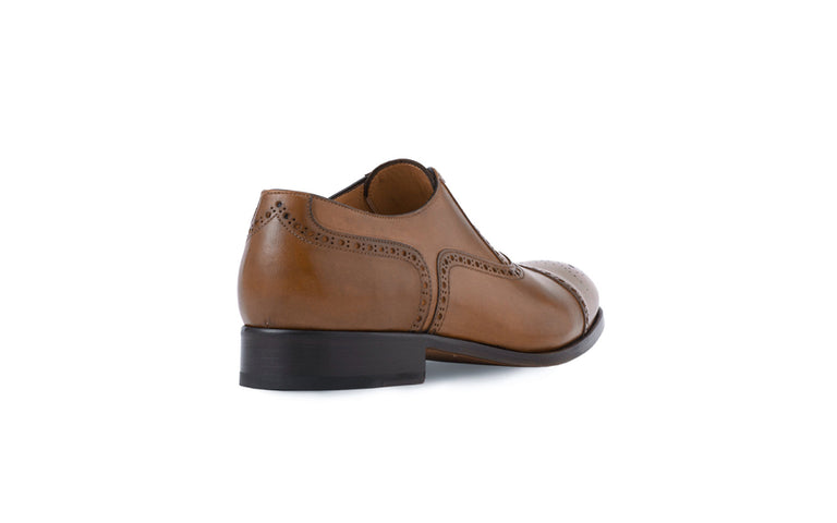 Half Brogue Cap Toe Cuoio Antique - Ace Marks