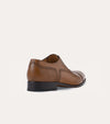 Men's brown Italian oxford brogue lace-up dress shoe