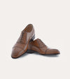 Men's brown Italian oxford brogue lace-up dress shoe