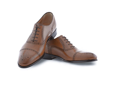 italian oxford dress shoe in brown