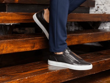 Leather slip 2025 on sneakers