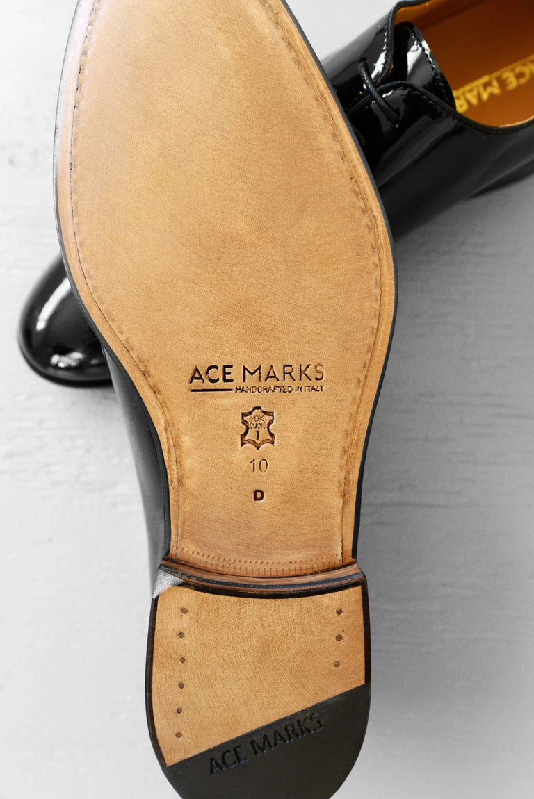 Wholecut Oxford Plain Toe Black Patent