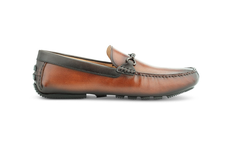 Bit Moccasin In Cognac Antique