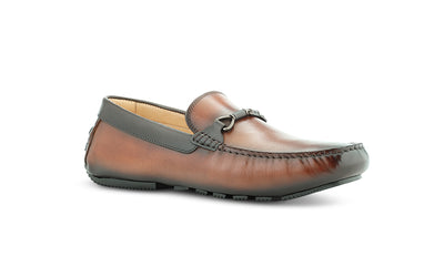 Bit Moccasin In Cognac Antique