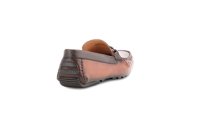 Bit Moccasin In Cognac Antique