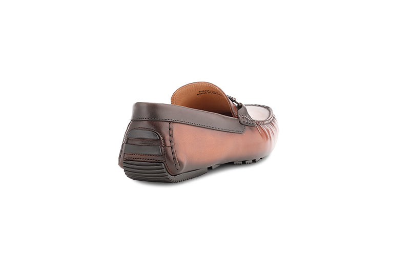 Bit Moccasin In Cognac Antique