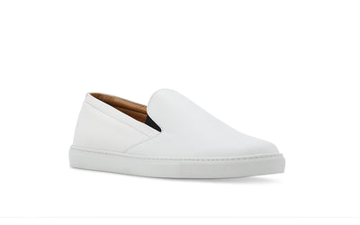 Slip On Sneaker In White Leather