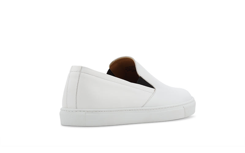 Slip On Sneaker In White Leather