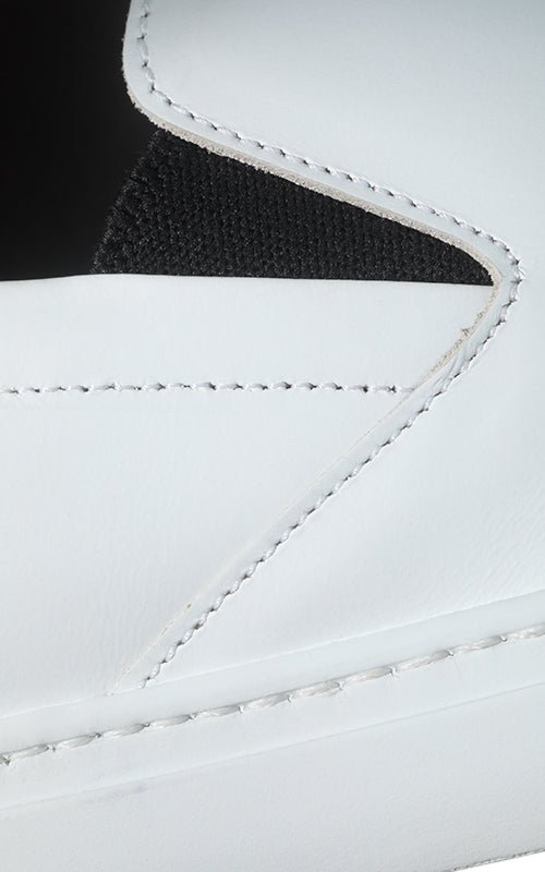 Slip On Sneaker In White Leather