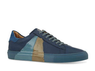 Fredo Sneaker in Blue Leather/Multi - Ace Marks