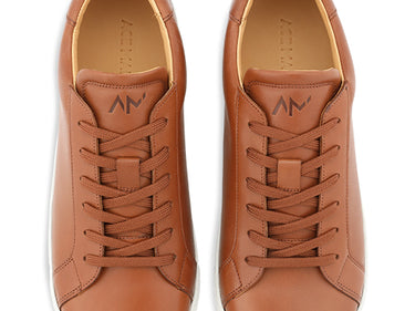 Dress Sneaker In Brown Leather - Ace Marks