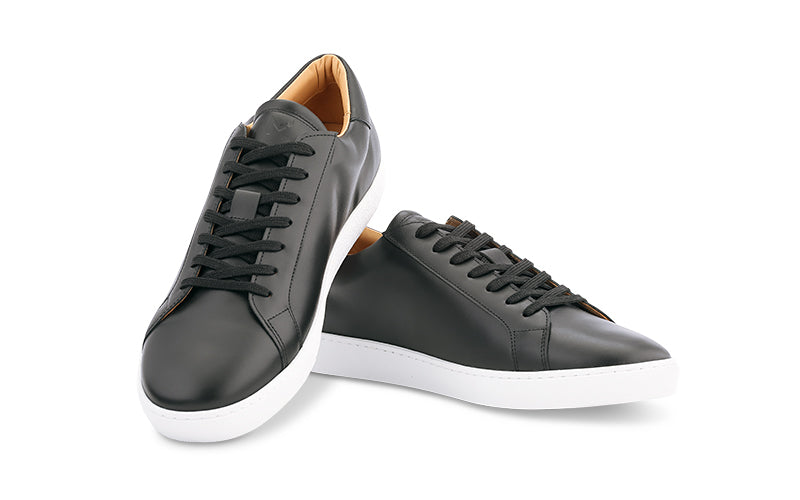 Dress Sneaker In Black Leather