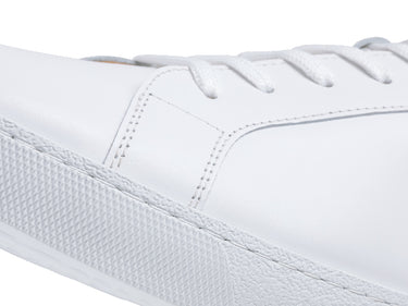 hand stitched white leather dress sneaker 