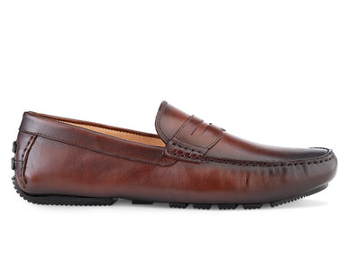 brown italian mocassin shoe
